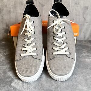 Karl Lagerfeld Paris Gray Platform Lace Up Sneakers Casual Streetwear size 12